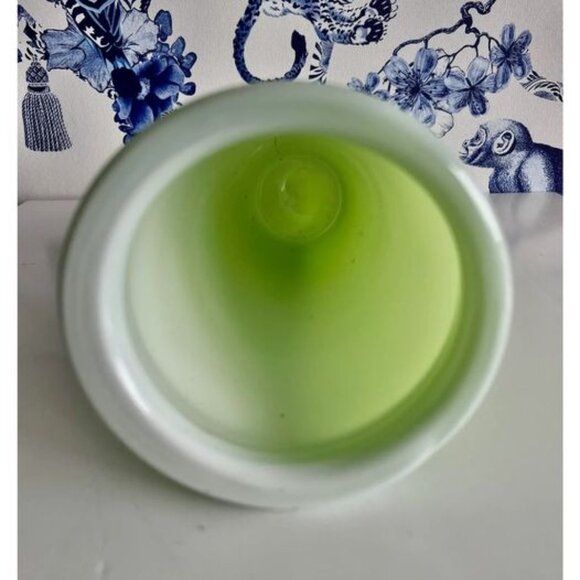 MCM Mid-Century Modern Green Blown Glass Vase - Picture 3 of 8